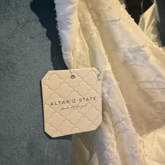 Altar'd State Strapless White Textured Dress - Picture 6 of 9